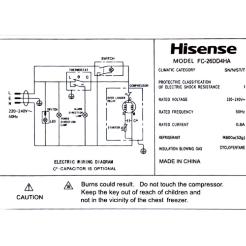 Congélateur horizontal Hisense FC-26DD4SA - 300 L Brut