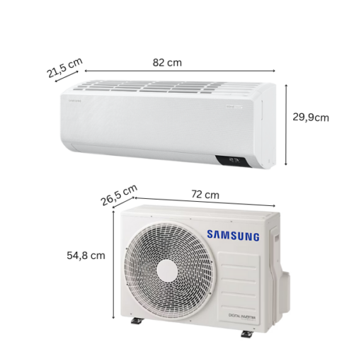 Split Samsung AR12BVHCMWK - 12000 BTU - (Triple Inverter)