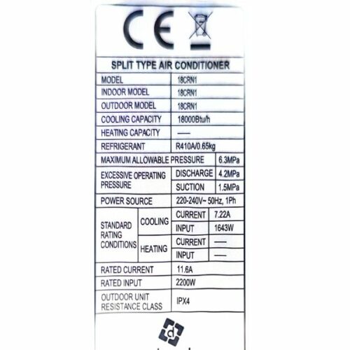 Split DENVEL MSAF-18CRN1 - 18000BTU