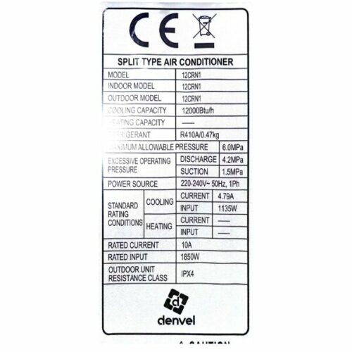 Split DENVEL MSAF-18CRN1 - 18000BTU