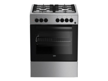 Cuisinière Beko Mixte 4 feux FSE62110DX - four électrique