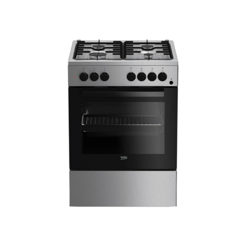 Cuisinière Beko Mixte 4 feux FSE62110DX - four électrique