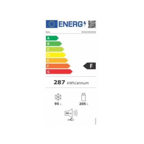 Réfrigérateur combiné Beko RCSA330K30SN - 300 L