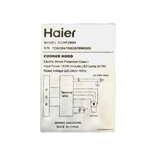 Hotte de cuisine Haier CCHP290H-90cm