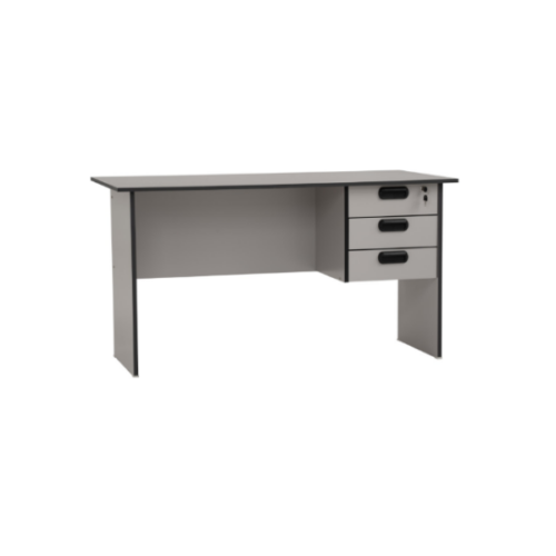 Table de Bureau ECO 4' Gris -1129059 -(3 tiroirs)