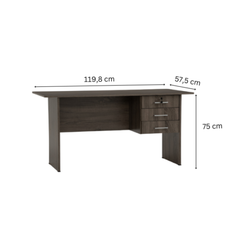 Table de Bureau ECO 4' - 124047 - (3 tiroirs)