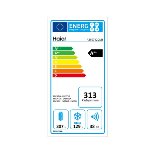 Réfrigérateur combiné Haier A3FE742CMJ - 436L - 2 Tiroirs (No Frost)