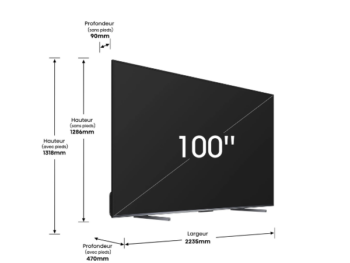 Téléviseur Hisense 100" 100U7K Smart Tv 4K -Vidaa (ULED-QUANTUM)