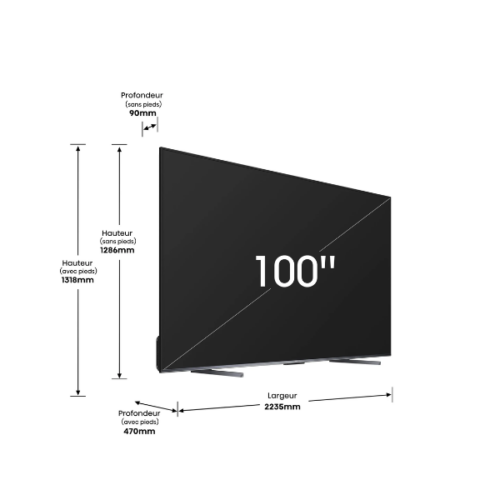 Téléviseur Hisense 100" 100U7K Smart Tv 4K -Vidaa (ULED-QUANTUM)