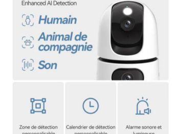 Caméra de surveillance intérieure IMOU RANGER DUAL IPC-S2XP-3M0WED - 6MP - Wifi 6