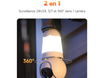 Caméra de surveillance discrète IMOU BULB IPC-S6DP-3MOWEB - 3MP - 2-en-1 Caméra/Ampoule - Compatible douille de lampe E27