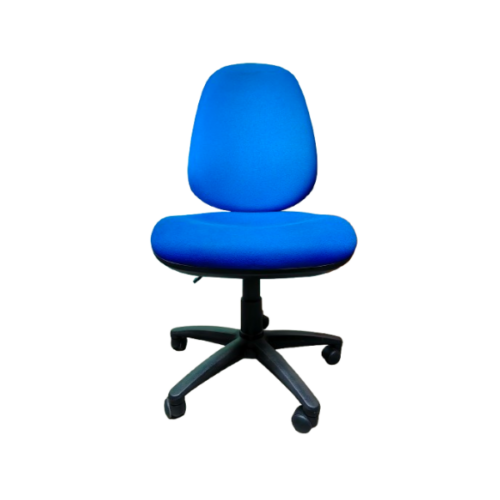 Chaise de bureau pivotante- Bleu- sans accoudoirs