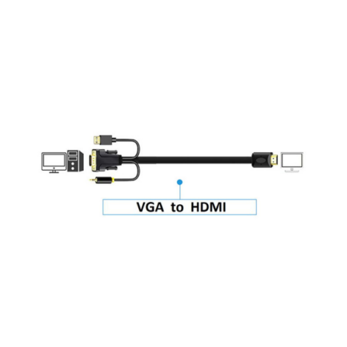 Câble VGA vers HDMI JH-Z140G - 2M