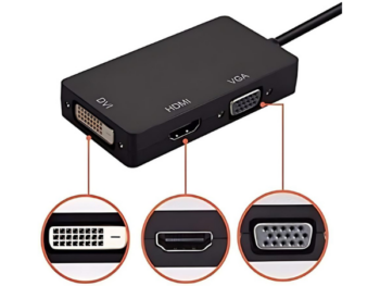 Mini convertisseur DisplayPort mini vers HDMI+VGA+DVI RS-MINIDP3IN1