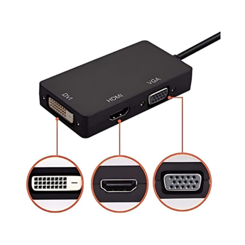 Mini convertisseur DisplayPort mini vers HDMI+VGA+DVI RS-MINIDP3IN1