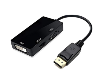 Mini convertisseur DisplayPort mini vers HDMI+VGA+DVI RS-MINIDP3IN1