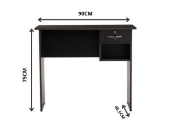 Table de Bureau ECO 3' finition Light Cappuccino 1119027- (1 tiroirs + espace de rangement)