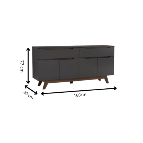 Commode MANDO 1.6M 170/172- 345055- (4 compartiments)