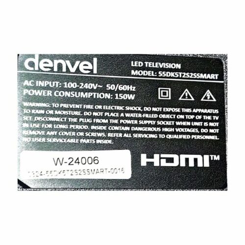 Téléviseur Denvel 55" 55DK5 Smart Tv -Web'os - 4K