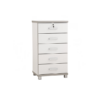 Commode de rangement 5 Tiroirs NAOMI finition Blanc- 351006