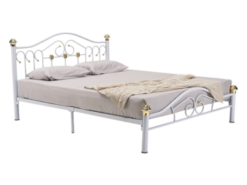 Lit Queen Size HALDEN Blanc - 6567115