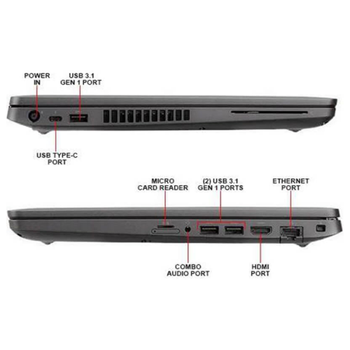 Ordinateur portable Dell Latitude 5400 8ème génération- 14"- 256Go- 8Go (avec capteur d'empreinte digitale)