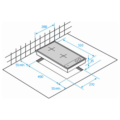 Plaque de cuisson électrique Beko HDCC32200X - 2 foyers- 2900W (Vitrocéramique - Encastrable)