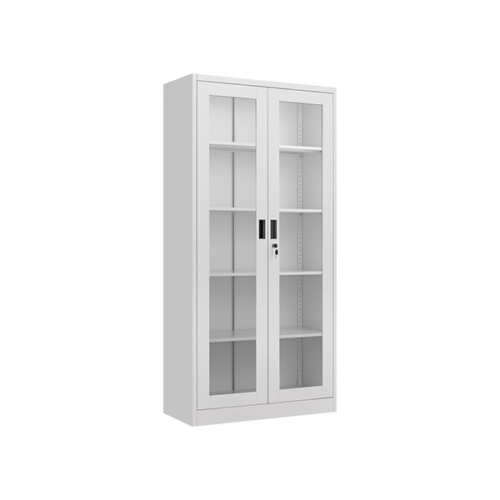 Armoire de rangement métallique avec 2 Portes vitrées - OZ-CAB111