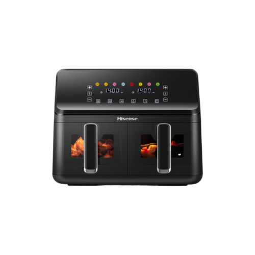 Air fryer - Friteuse à air Hisense H08AFBK2S1 - 4+4L - 2700W - Double panier