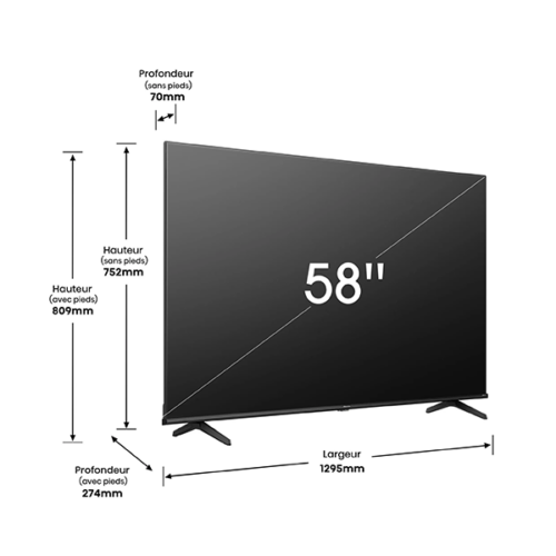 Téléviseur Hisense 100" 100Q7N Smart Tv 4K - Vidaa (QUANTUM DOT)