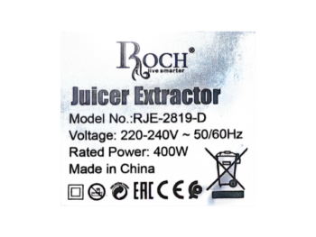 Extracteur de jus électrique Roch RJE-2819-D - 400W