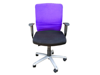 Chaise de bureau pivotante - mixte Violet/Noir