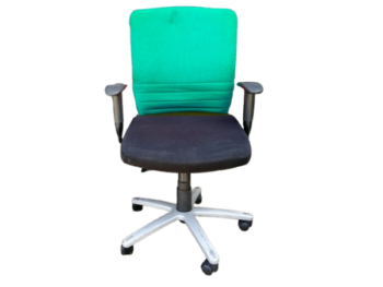 Chaise de bureau pivotante- mixte Vert/Noir