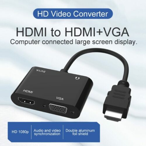 Convertisseur HDMI vers HDMI + VGA RS-HDHDVGA