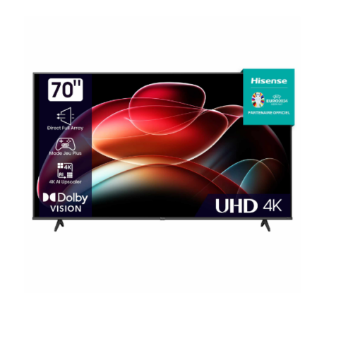 Téléviseur Hisense70" 70A6K Smart Tv 4K -Vidaa U