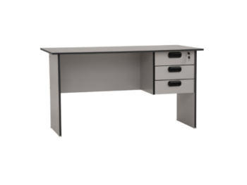 Table de Bureau ECO 4' Gris -1129059 -(3 tiroirs)