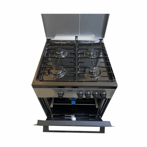 Cuisinière à gaz Beko FSG62000GS - 4 feux - 60 cm