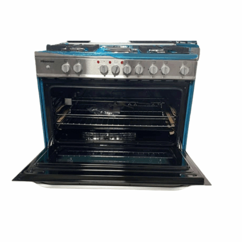 Cuisinière mixte Hisense HFS942GEES - 4 feux + 2 plaques-Four électrique