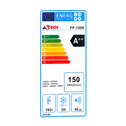 Réfrigérateur 2 portes Astech FP-150K - 138 L