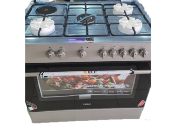 Cuisinière mixte Haier HCR6041 90x60 - 5 feux- (4 Feux à gaz -1 Feux électrique)