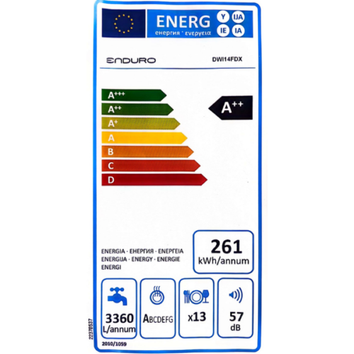 Lave-vaisselle Enduro DWAI14FDX - 13 couverts