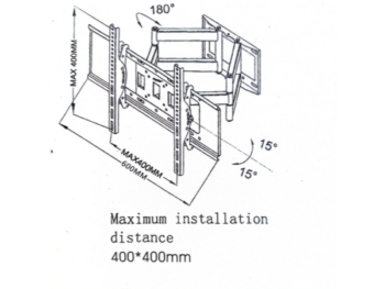 Support TV pivotant MODEL MOYEN  26"-65"