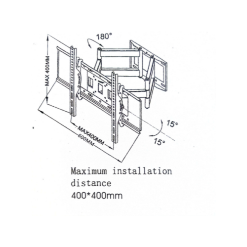 Support TV pivotant MODEL MOYEN  26"-65"