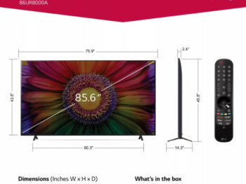 Téléviseur LG 86" 86UR8000AUA- Smart TV - UHD 4K-WebOS 2023