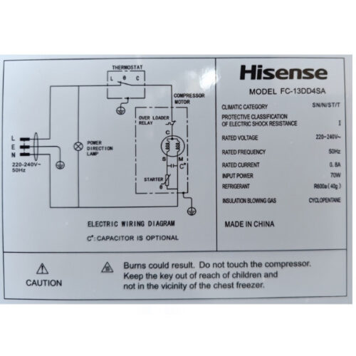 Congélateur Hisense FC-13DD4SA 130L