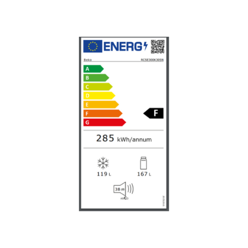 Réfrigérateur combiné Beko RCSE300K30SN - 287 L