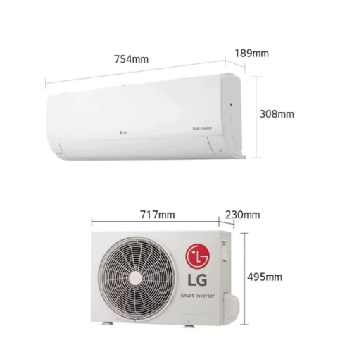 Split LG 9000BTU S4-Q09WA5QA - Dual Cool (Inverter)