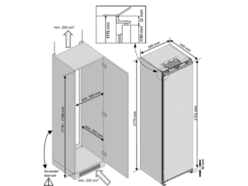 Congélateur encastrable vertical Beko BFNA247E30SN - 220L-7T-No Frost