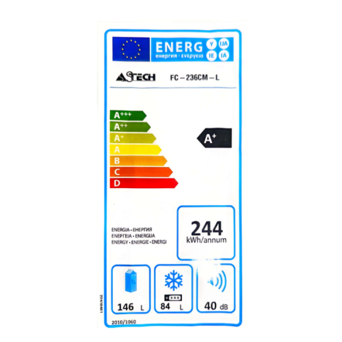 Réfrigérateur combiné ASTECH FC-236CML 230L - 3T